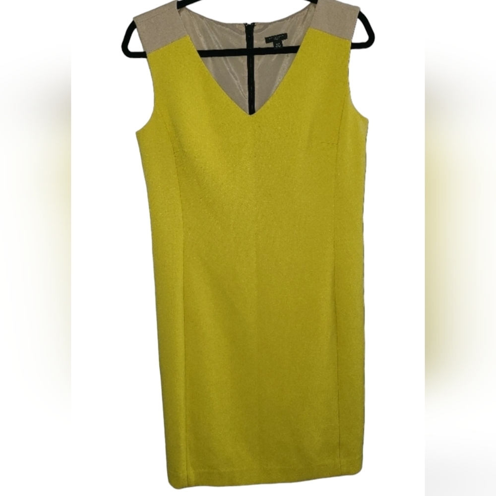 Ann Taylor colorblock midi sleeveless dress 10P EUC CAREER ATTIRE